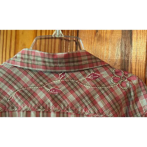 The North Face women’s long sleeve button down shirt plaid size large - Picture 4 of 4
